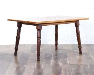 Country Farmhouse Turned Leg Dining Table