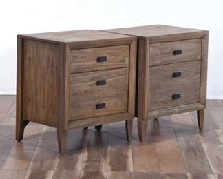 Pair Contemporary Shaker Style Nightstands
