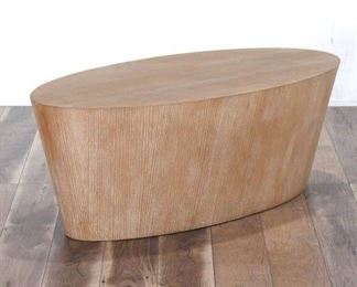 Modernist Wedged Blonde Finish Coffee Table