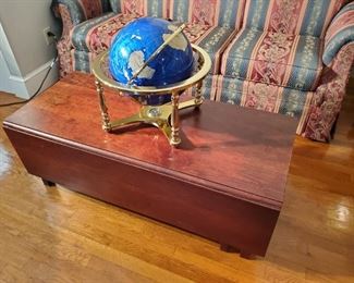 world globe,  Antique drop leaf coffee table