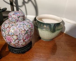oriental flower pots