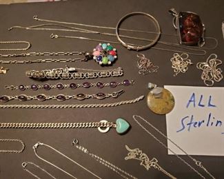 lots of Sterling jewelry 
