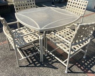 Brown Jordan Dining Set - table and four chairs 42"sq  26"h $280