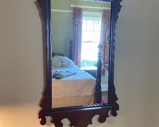 Chippendale style mahogany mirror 19"w x 36.5"h $48