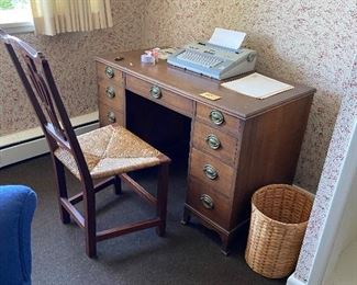 Vintage mahogany desk $60.  42.5"w x 20"d x 34"h. Chair sold separately
