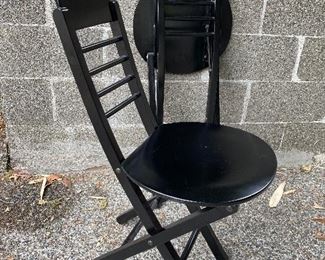Set of four bamboo folding chairs $80