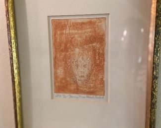 One of a pair of prints $80 for the set by Gelick “Young Miss” and in next photo “Girl”