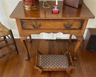 Antique one drawer chest or desk 34.5" w x 19.5"d x 29"h $260