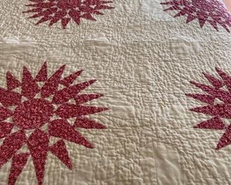 antique handmade full sized quilt. asfound - a couple stains $60