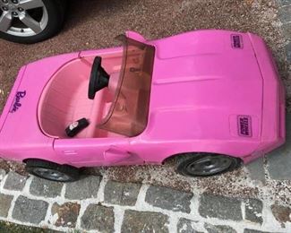 1989 Barbie Corvette Power Wheel Kids Car!