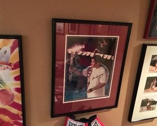 Muhammad Ali signed Olympic Torch holding Picture