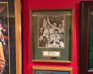 Boston Celtics Red Auerbach Autograph & Photograph.