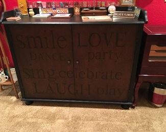 Pulaski Smile, Love, Dance, Party, Sing, Celebrate, Laugh, Play Wine Cabinet.