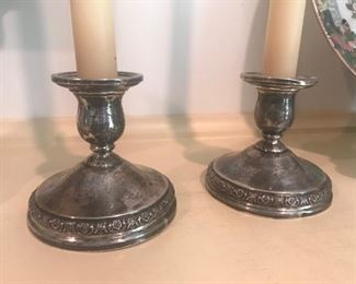 Sterling weighted Candle Holders $ 38.00