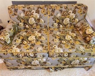 Fun floral hide-a-bed loveseat