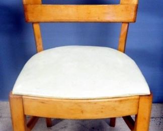 Phoenix Chair Co Armless Chair With Padded Vinyl Seat, 32" High