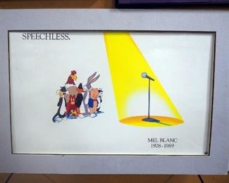 Looney Tunes Prints, Includes Speechless (Honoring Life Of Mel Blanc), Coyote And Road Runner, And Sylvester And Tweety, Qty 3