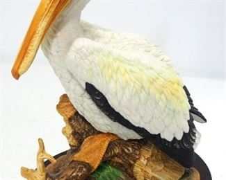 Andrea By Sadek Porcelain "White Pelican" Statuette No. 9521, 10.5" Tall, On Base