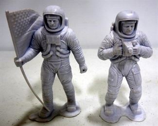 Marx Astronaut Figurine Collection, Qty 6, 1970s, Approx 6" Tall