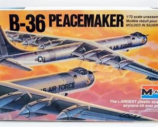 Monogram B-36 Peacemaker 1:72 Scale Model Airplane, With Instructions, Contents Unopened