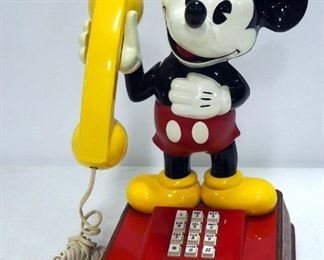 1976 Mickey Mouse Push Button Telephone