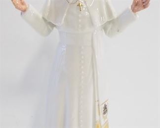 Royal Doulton "His Holiness Pope John Paul II" Porcelain Figurine, Handmade And Hand Decorated, 10" Tall
