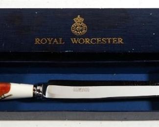 Kitchen Knife Collection, Includes Royal Worcester Searated Ceramic Handle Knife, Gorham 4 Steak Knife Set, Chicago Cutlery 75th Anniversary Knives