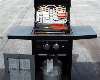 Master Forge 2-Burner Propane Grill Model MFA350CNP, Includes Propane Tank, Cover And Barbeque Tool Set