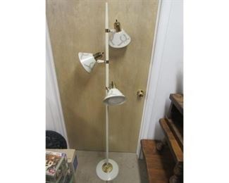 1960s White Early American Styled Pole Lamp