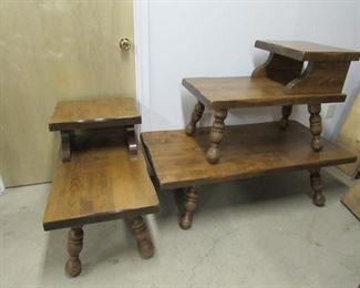 1970s Early American Styled Coffee Table and End Table Set