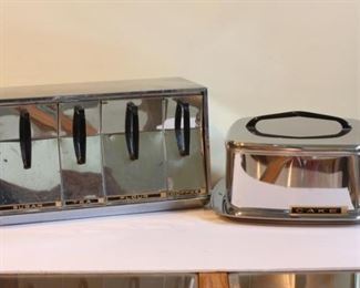 Lot of 1960s Chrome Beautyware Canisters and Matching Covered Cake Pan
