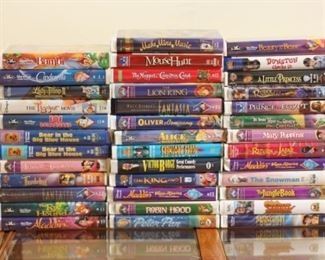 Lot of 1990s Disney VHS Tapes