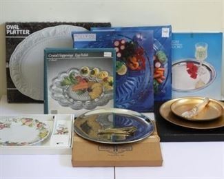 Lot of Assorted Serving Plates and Platters in Original Boxes
