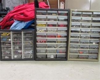 Lot of Fully Stocked Plastic Organization Drawers