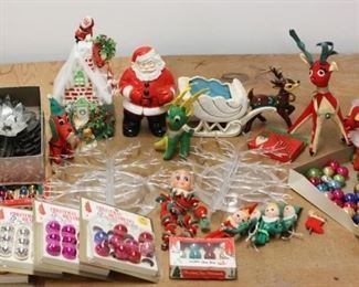 Lot of Vintage Christmas Decorations