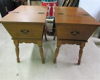Pair of 1950s 60s Early American Styled Side Tables