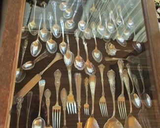NICE selection of Sterling Silver flatware and serving pieces- many stunners- plus spoons with enamel- 