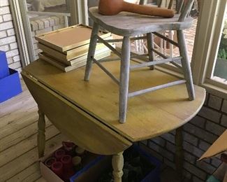 Small drop leaf table & chair