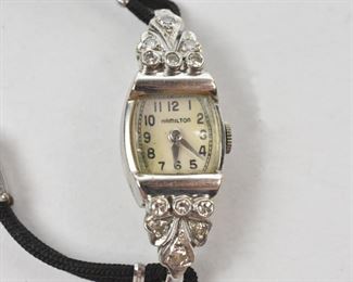 Ladies Hamilton 14K & Diamond Watch