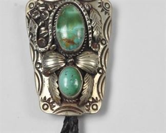 Snake & Turquoise Bolo Tie Native American