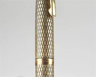 3 Shaeffer Fountain Pens, Sterling Gold Plate