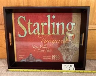 Gently used Napa Valley wine tray