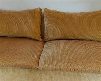 Del-teet mid-century corduroy sleeper sofa