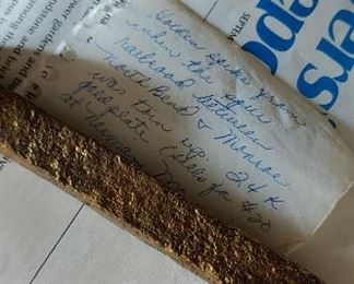 "Golden" spike from Indiana railroad