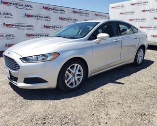 25	

2015 Ford Fusion
Year: 2015
Make: Ford
Model: Fusion
Vehicle Type: Passenger Car
Mileage: 52627
Plate: 7JXX019
Body Type: 4 Door Sedan
Trim Level: SE
Drive Line: FWD
Engine Type: L4, 1.5L; DOHC 16V; Turbo
Fuel Type: Gasoline
Horsepower: 181HP
Transmission:
VIN #: 3FA6P0HD5FR225929

Features and Notes: Power Front Seats, Windows, Mirrors, Door Locks, XM Compatible, Hands Free Steering Wheel Controls, Ice Cold AC
 	 	 	 	 	 