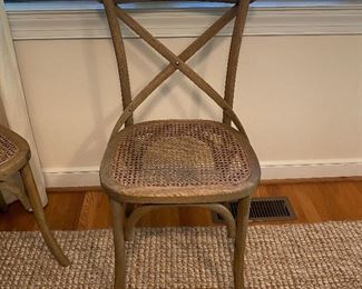1 of Set of 6 Restoration Hardware X-Back Chairs, w/Cushions