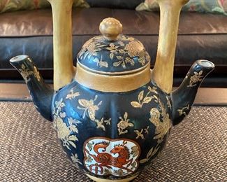 Twin Spout Asian Teapot, Twin Chambers Too