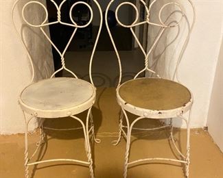 PAIR Vintage Ice Cream Parlor Chairs