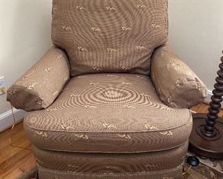 Upholstered Swivel Easy Chair