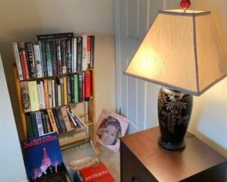 Books, Bookshelf, Lamp, Filing Cabinet
